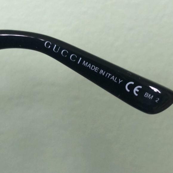 Gucci Sunglasses with black leather Gold accent